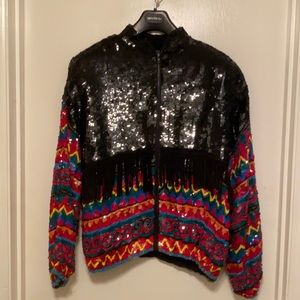 Sequin holiday jkt